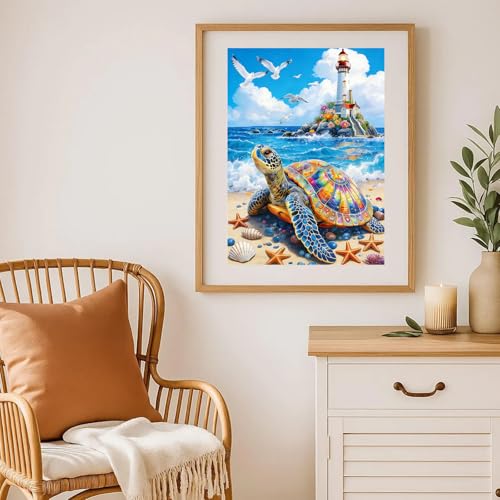 Arttoplus Sea Turtle Diamond Art Kits for Adults Beginner 12x16 inch - color: G9358-US