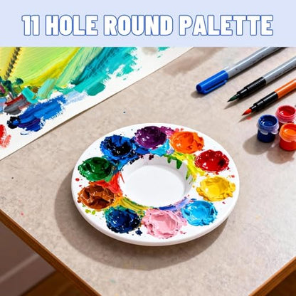 40Pcs Paint Tray Palettes, Art Plastic Paint Trays Watercolor Palette for Kids Painting Craft DIY School Project, Art Class, White Paint Holder, Paint Supplies