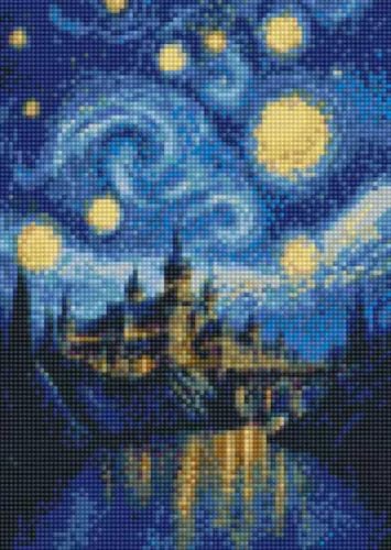 PINFFSHU Starry Night Diamond Painting Kits for Adult Beginners - color: blue
