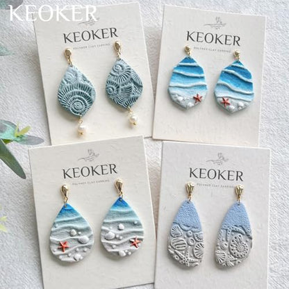 Keoker Sea Spiral Shell Texture Roller for Polymer Clay, Summer Polymer Clay Texture Roller - color: C Color