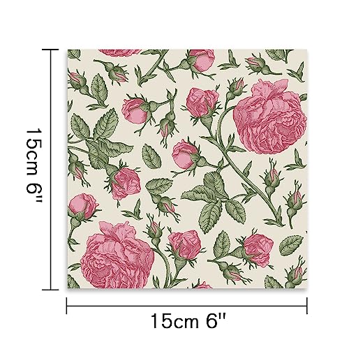 Scrapbook Paper, 24 Sheets 6"×6" 160gsm Single-Sided Patterned Cardstock - color: 24 sheets-flowers