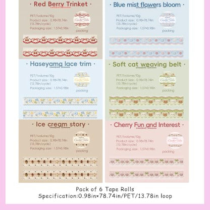PET Tape Stickers for Journaling Supplies,Journal Stickers for Scrapbooking - color: Landscape
