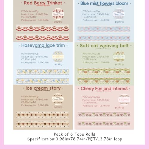 PET Tape Stickers for Journaling Supplies,Journal Stickers for Scrapbooking - color: Landscape
