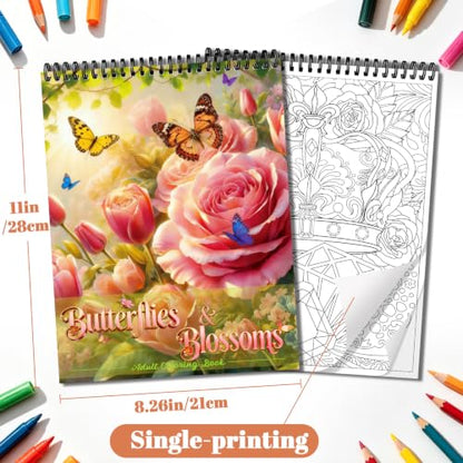 Kalysky 3 Pack Adult Coloring Books for Women, Spiral Bound - color: Women's Coloring Book