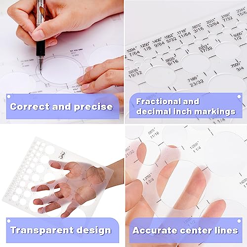 Mr. Pen- Circle Template, 2 pcs, Large and Small Size, Circle Stencil - style: Circle Template, 2 pcs