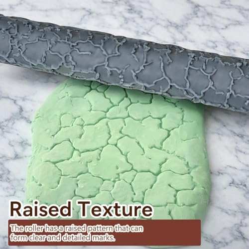 3Pcs Texture Roller for Clay, 3D-Printed Clay Texture Roller, Ideal for Tabletop, Clay Crafts