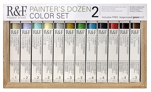 R&F Pigment Stick Painter's Dozen Set - color: Painters Dozen 2 Set, size: 38 ml (Pack of 12)