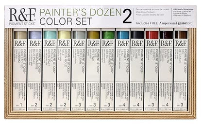 R&F Pigment Stick Painter's Dozen Set - color: Painters Dozen 2 Set, size: 38 ml (Pack of 12)