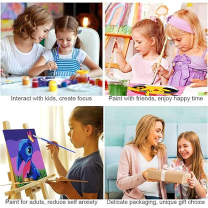 KOJEFCV 4 Pack Cartoon Paint by Number for Kids, Paint by Numbers for Kids - color: XYH008