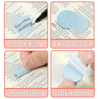 Mr. Pen- Round Transparent Sticky Notes, 1.1” Diameter, 14 Pads, 560 Sheets - color: Macaron, size: 560 pcs