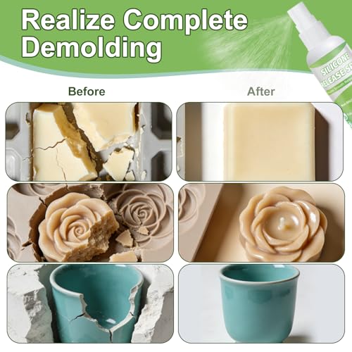 JAOJA Silicone Mold Release Spray for Candle Epoxy Resin, High Silicone Oil
