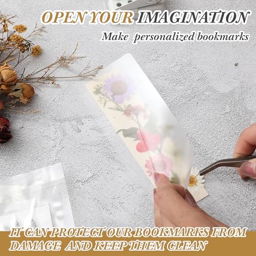 Fuyoooo 376 Pcs Pressed Flower Bookmark Kit,Blue,2 x 6 Inch - color: Blue, size: 2 x 6 Inch