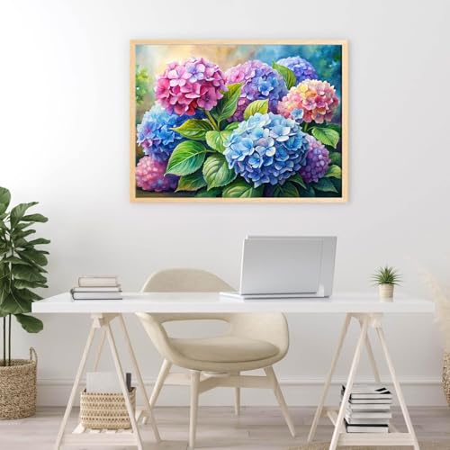 EIBEILI Square Drill Diamond Painting Kits for Adults Hydrangea Diamond Art - color: DP02891