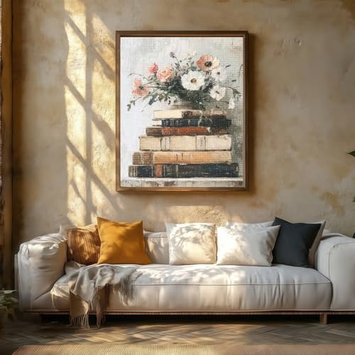 Diamond Art Kits for Adults,Book and Flower 5D Diamond Painting Kits - color: KM629-1