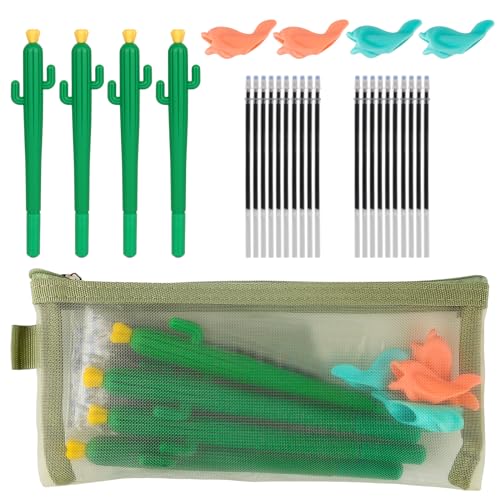 LUCKFUTURE Disappearing Ink Pen, Magic Pens with Grips and Refills, Suitable for Handwriting Practice Book, Reusable Drawing Pen of Invisible Ink, Children's Writing Practice Aid - size: Pens with Grips and Refills