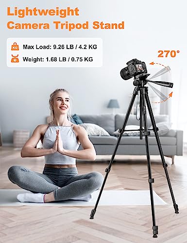JOILCAN Phone Tripod Stand, 68" Tripod for iPad iPhone Tablet with Remote - color: Black, size: 68 Inch