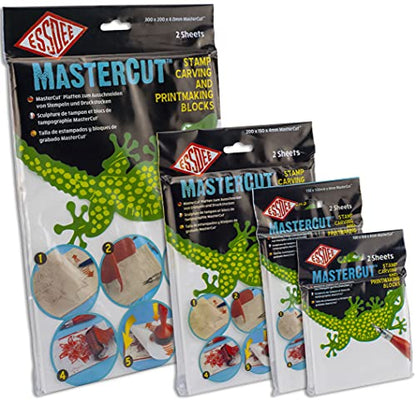 ESSDEE Mastercut Linoleum Carving Blocks - Stampmaking Printmaking Lino Carve - 150 x 100 x 4mm - Pack of 2 - size: 5.9in x 3.94in x .16in