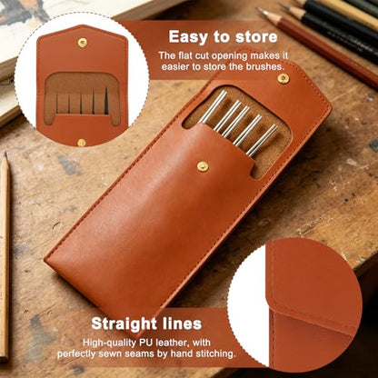 5 PCS Long Liner Paint Brushes with Storage Box, Detail Paint Brushes, Highly Flexible Liner Brush, Extra Long Fine Point for Acrylic Oil Scroll Outlining Drawing