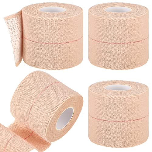 BBTO 4 Rolls Elastic Adhesive Tape Bandage, 5 Yard, 2 Inch | Elastic Tape Self Adhesive Bandage Wrap, Flexible Stretch Bandages for Sports Ankle, Knee and Wrist Sprains Animal Pets - size: 2 Inch in Width