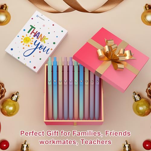 Gel Pens,0.5mm Fine Point Quick Dry Black Gel Pen,Smooth Writing,High-End Series Aesthetic Pen for Journaling Note Taking,Happy Birthday Gift Basket (10 Pcs Black Ink-Gradient shaft pens) - color: Black Ink