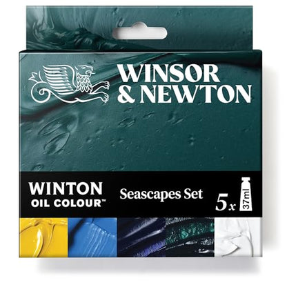 Winsor & Newton Winton Oil Color Paint Set, Seascape, 5 x 37ml Tubes - style: Seascape - 5 x 37ml