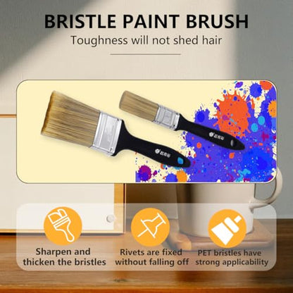 Brushes for Oil Painting Painting Knife Set 5pcs Stainless Steel Palette Knives Background Blender Brush and Fan Blender Artist Brush 2 &1inch Landscape Brushes for Oil Canvas Acrylic Painting