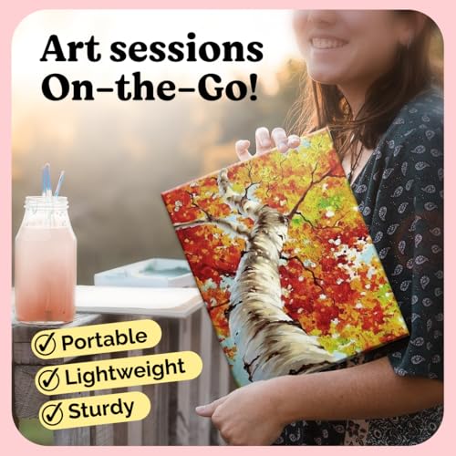 Chalkola 24 Pack Paint Canvases for Painting - Blank Art Canvas Panels | Multipack 4x6, 5x7, 8x10, 9x12, 11x14, 12x16 inch (4 Each) - 100% Cotton, Primed, Acid Free Art Canvas Boards for Painting - size: 24 - 4x6, 5x7, 8x10, 9x12, 11x14, 12x16, style: Var