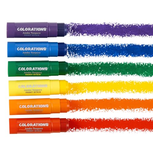Colorations Jumbo Tempera Paint Sticks - 6 Colors - style: Jumbo Sticks, 6 PK