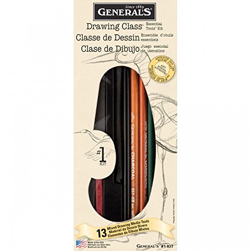 Drawing Class Essential Tools Kit, 13 Pieces