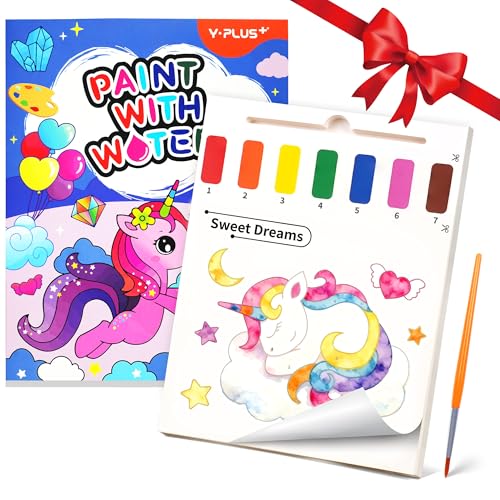YPLUS Paint with Water Coloring Books for Toddlers 1-3, Unicorn Theme - color: Unicorn, size: 21×27cm-20pages