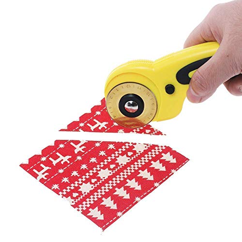 Titanium Rotary Cutter Blades 45mm 10 Pack Replacement Blades | Titanium-Coated Rotary blades for fabric, Quilting Materials, Paper and Crafts Smooth Cutting in Quilting Sewing Scrapbooking - size: 45mm