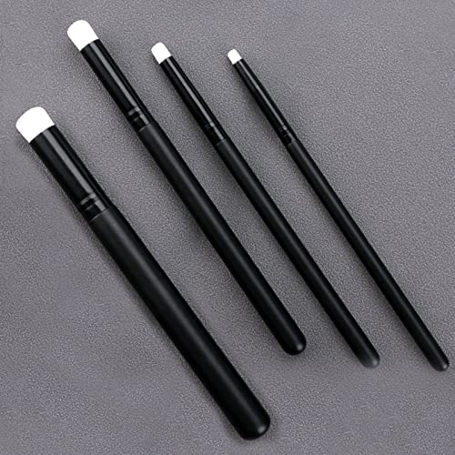 UNIMEIX Mini Blending Brushes for Card Making, Dry Miniature Painting Set Background Blender Paint Brushes Small Detailed Paint Watercolor Brushes (12 Pack) - color: Black