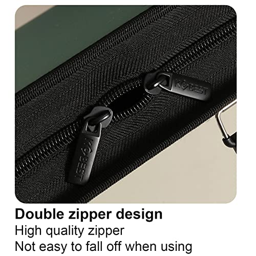 Acocony 11x17 Art Portfolio PP Material Green Pack of 1 | 11x17 Art Portfolio Case with Zipper Closure Oxford Cloth Edge Waterproof - color: Green