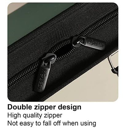 Acocony 11x17 Art Portfolio PP Material Green Pack of 1 | 11x17 Art Portfolio Case with Zipper Closure Oxford Cloth Edge Waterproof - color: Green