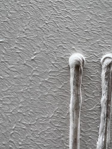 Art Hand-Painted White Minimalist Modern Abstract Oil Painting on Canvas, 45x30 inches, Suitable for Multi-Room Decoration - color: Yi056