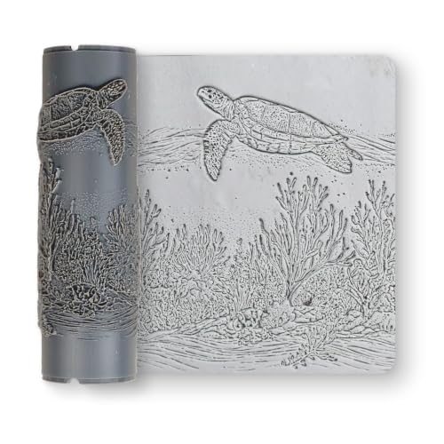 Turtle Reef Passage Clay Texture Roller 2" for Polymer Clay - color: Turtle Reef Passage Roller, size: 2 inch