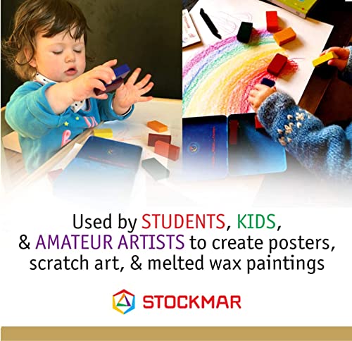 Stockmar Beeswax Stick Crayons – Set of 16 Artist-Grade Drawing Media, Non-Toxic Beeswax Crayons for Art Projects, Crafting, Walforf Art Supplies, Creative Drawing, Includes Storage Tin