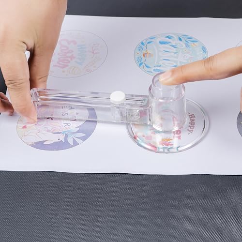 75mm/3 Inch Clear Circle Cutter Button Maker Tools, Adjustable Multi-Size Badge Making Round Cutting Tool, Cutting Knife Photo Paper Model Circle (86-210mm) - size: 86-210mm