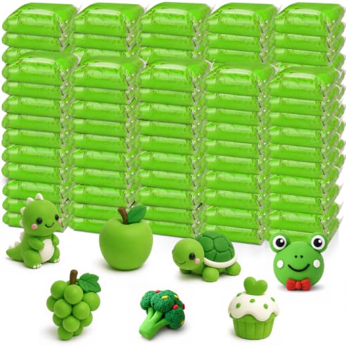 VioraWhite 100 Pcs Air Dry Clay Bulk Modeling Clay for Kids Lightweight Foam Modeling Clays DIY Molding Clays for Kids Adults Crafts Gifts School Project Supplies (Green) - color: Green