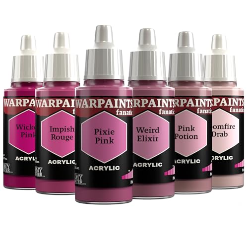 The Army Painter, Warpaints Fanatic Flexible Triad: Pinks 6x18ml | Quality Acrylic Miniature Hobby Model Paint Set for Dnd & Warhammer 40K Figures - color: Flexible Triad: Pinks