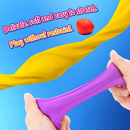 Air Dry Clay, 124 Colors Modeling Magic Clay for Kids | Includes Tools, Soft & Ultra Light, Ages 3-8+ Years, Boys & Girls - color: 124 Colors