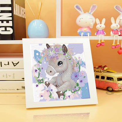 Horse Diamond Art Painting Kits for Kids with Frame Ages 4-8-12 (7x7 inch) - color: CC298
