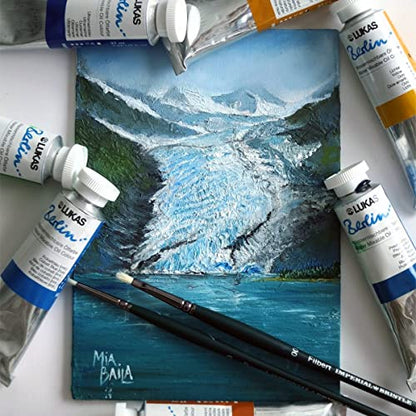Lukas Berlin Pro Artists Water Mixable Oil Paint Set of 6 (20mL) Starter Set of 6-20 ml Tubes, Water Soluble Oil Paints, Smooth Consistency with Beeswax, Lightfast Pigments, Quick Drying, Easy - color: Starter Set of 6 - 20 ml Tubes, size: 4.05 Fl Oz (Pac
