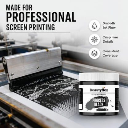 Process Black Screen Printing Ink 16 oz Pint, Plastisol Ink - color: Process Black, size: 16 fl oz