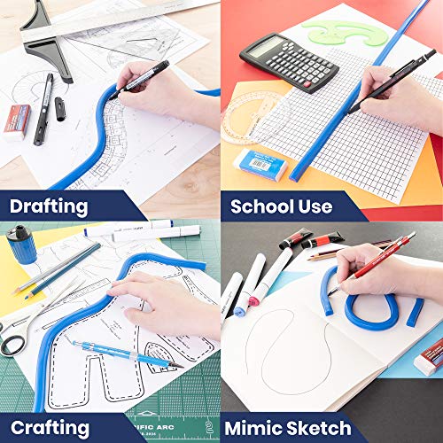 Pacific Arc Flexible Curve 30" with Inking Edge, for Drawing, Pattern Making, Engineering, Stencil Making - size: 30 Inch