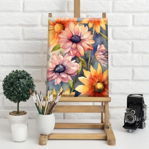 Natuyalo Sunflower Paint by Numbers Kit for Adults Framed, Flowers Paint by Number Kits with Frame, Acrylic Adult Paint by Number Kits on Canvas for Home Decor Gift 12x16 Inch - color: Color-05