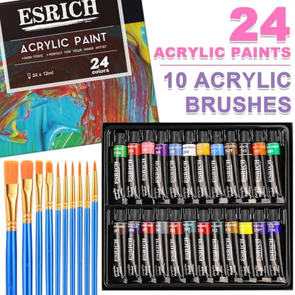 ESRICH 78PCS Acrylic Painting Kits for Adults Couples Date Night