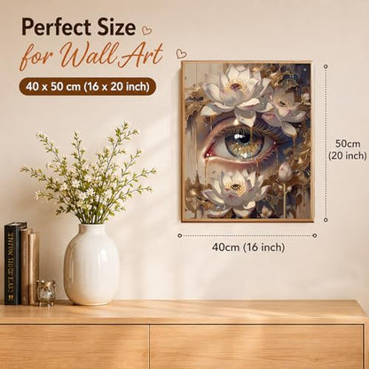 AUKELHJ Paint by Numbers Kit for Adults Beginner, Eye, 16X20 Inch - color: 10-Eye