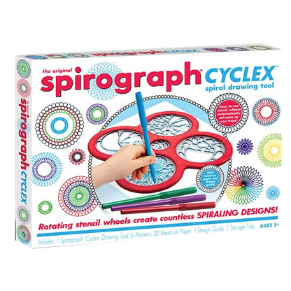 Spirograph – Cyclex Set – Art Kit – Rotating Stencil Wheel Creates Countless Designs – For Ages 8+ - style: Cyclex