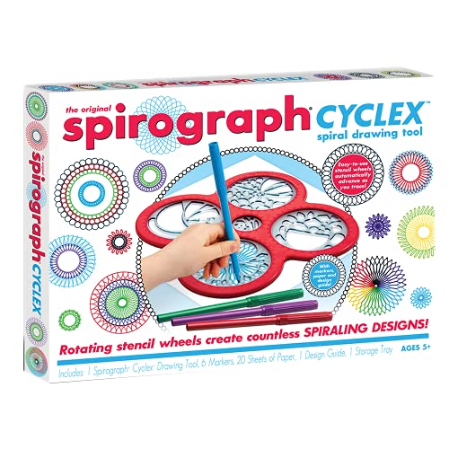 Spirograph – Cyclex Set – Art Kit – Rotating Stencil Wheel Creates Countless Designs – For Ages 8+ - style: Cyclex